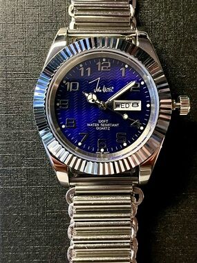 John Weitz :Blue Dial Stainless Steel Men's Watch